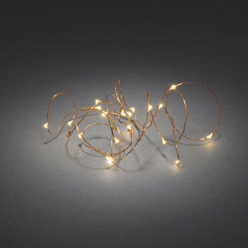 Konstsmide Weihnachtsbeleuchtung  Micro LED Lichterkette kupferfarben Draht