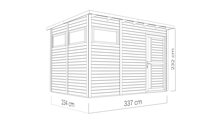 Bertilo Gartenhaus Pentus 3 - 19 mm