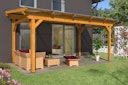 Vorschaubild Skan Holz Sanremo aus Leimholz ohne Mittelpfosten Breite 541 cm freistehende Terrassenüberdachung