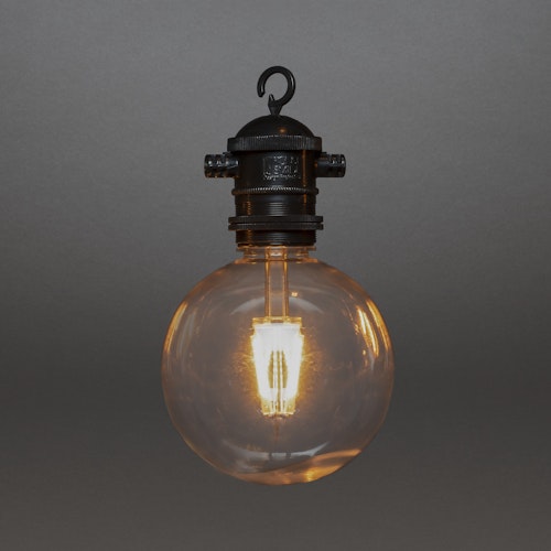 Konstsmide Weihnachtsbeleuchtung  LED globe Party Lichterkette retro schwarz