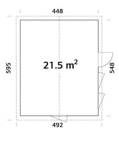 Palmako Nordic+ Gartenhaus Charlotte 21,5 m² - 160 mm