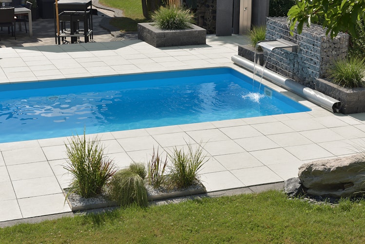 WESERWABEN® Terrassenplatte Aquitaine  Betonweiß 49,5 x 49,5 x 3,2 cm