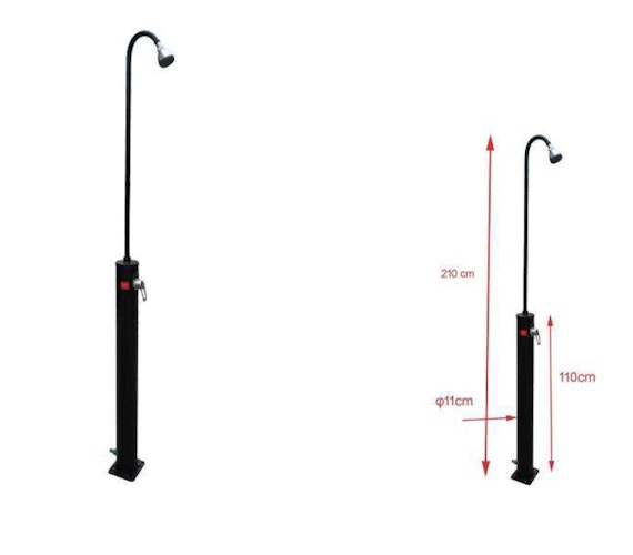 myPOOL Solardusche Garden 10 Liter 2-teilig