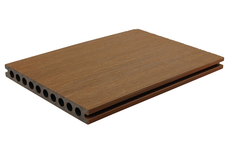 Fiberdeck Premium WPC-Terrassendiele RHK Teak 23 x 210 mm