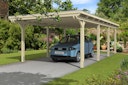 Vorschaubild Skan Holz Emsland - Flachdach Carport aus Leimholz Breite 404 cm