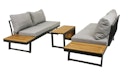 Vorschaubild Garden Pleasure Lounge Set FELICE, Aluminium / Akazie / Kissen 100 % Polyester
