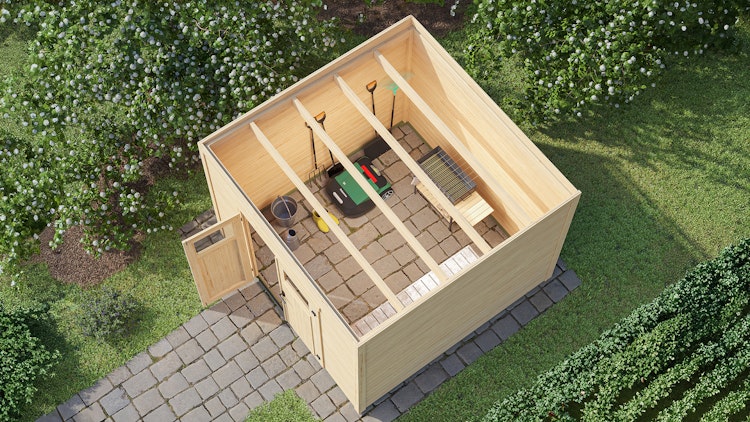 Weka Design-Gartenhaus Batu - 28 mm - Modern Storage