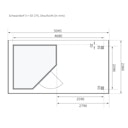 Vorschaubild Karibu Woodfeeling Gartenhaus Schwandorf 3/5 inkl. 275 cm Schleppdach/Seiten- und Rückwand