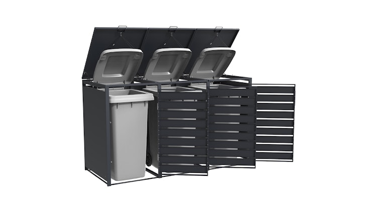 Weka Metall Mülltonnenbox Gary (für 1-4 Mülltonnen)