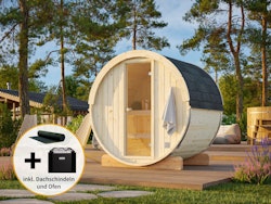 Palmako Saunafass Anita 0,9 m² Aktionsangebot inkl. 3,6 kW Saunaofen