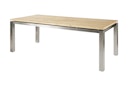 Vorschaubild Diamond Garden Ausziehtisch LEVANTO, Edelstahl gebürstet / Recycled Teak