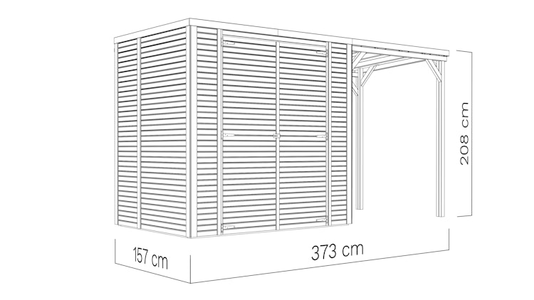 Bertilo Gerätehaus Box 2 Plus - 18 mm