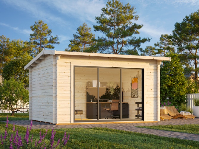 Palmako Gartenhaus Ines 11,1 m² mit Schiebetür - 44 mm