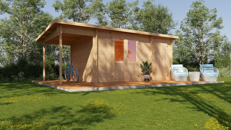 Wolff Finnhaus Gartenhaus Galina 5723 Zweiraum-Gartenhaus - 40 mm