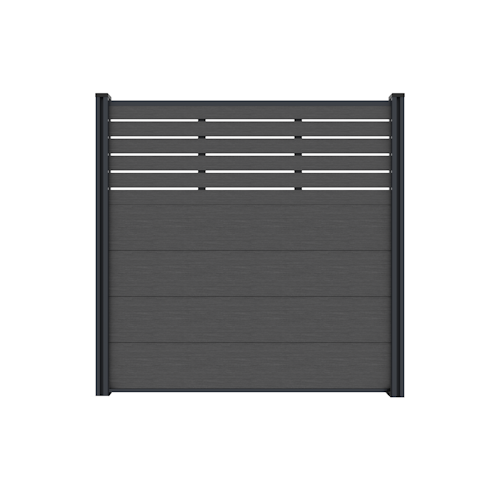T&J MALCHOW WPC Steckzaunset 180 x 180 cm, Anthrazit