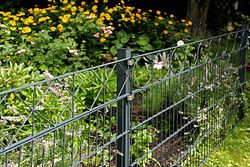 Alberts® Doppelstabmatten 6/5/6 mit Dekor Bergen Komplettset 2-20 Meter