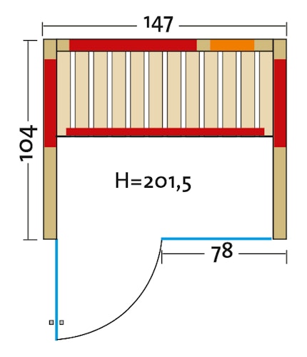 Infraworld Infrarotkabine Vario Natura 147 Glas inkl. 5-teiligem gratis Zubehörset