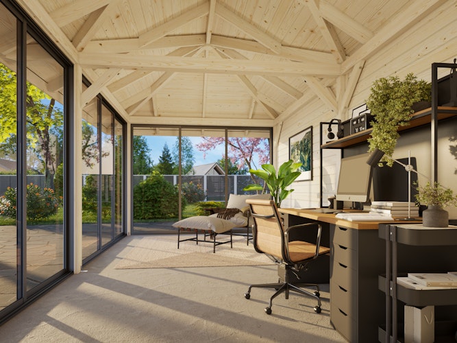 Palmako Pavillon Bianca 16,6 m² Set 202 Slide - 28 mm