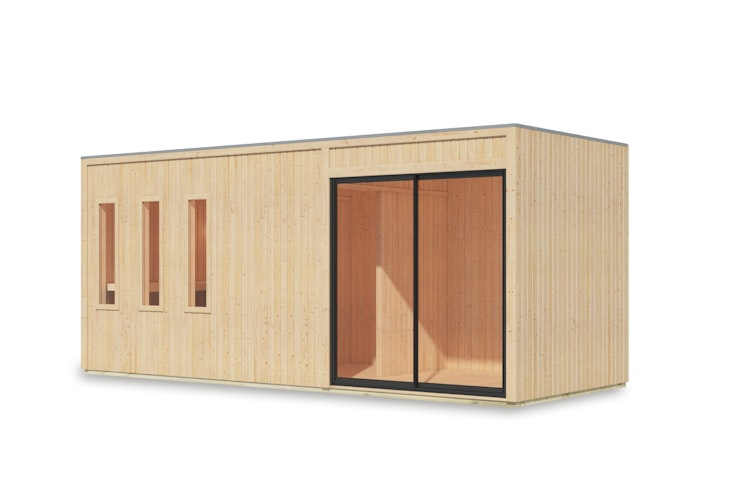 Karibu Design Saunahaus Monterey Blackline - 73 mm inkl. gratis Sauna-Zubehörset im Wert von 234,94 €