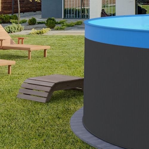 Summer Fun Rundform Aufstellbeckenset Acapulco Anthrazit Ø450x90cm (SW0,3 IH 0,2) overlap