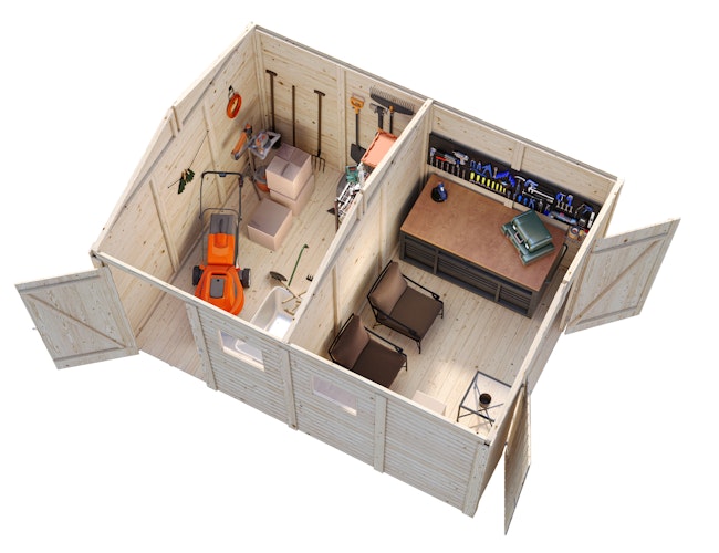 Palmako Gerätehaus Dan 9,9 m² - 16 mm