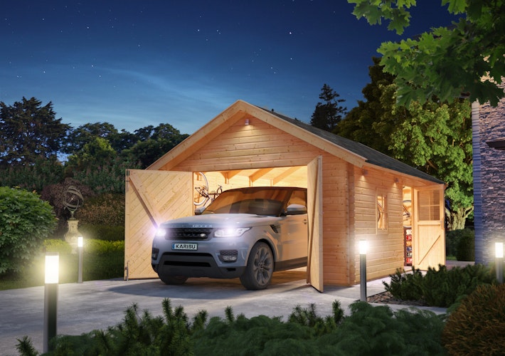 Karibu Garage Blockhausgarage 38 mm