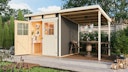 Vorschaubild Karibu Eco Gartenhaus Grebenau / Glücksburg 2/3/4 mit 190 cm Schleppdach