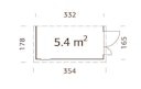 Vorschaubild Palmako Gerätehaus Mia 5,4 m² - 16 mm