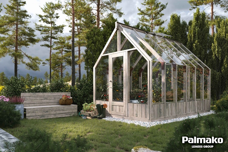 Palmako Gewächshaus / Pavillon / Glashaus Emilia 8,2  m² - 18 mm