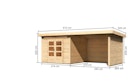 Vorschaubild Karibu Woodfeeling Gartenhaus Kandern 6/7 mit 300 cm Schleppdach/Seiten- und Rückwand