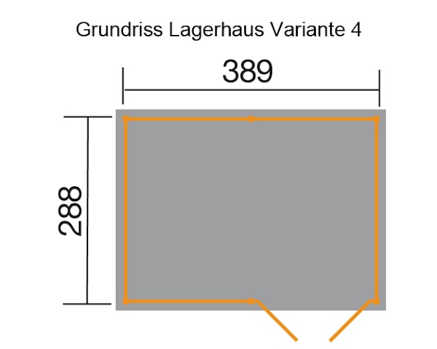 Weka 20 mm Flachdachschuppen Lagerhaus 607 4