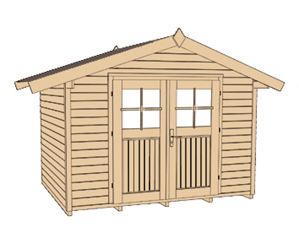 Weka Gartenhaus 122 - 28 mm