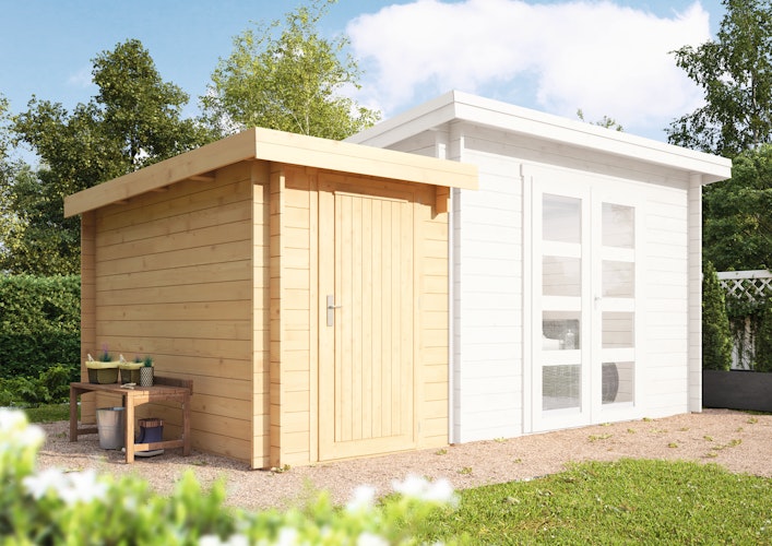 Wolff Finnhaus Anbauschuppen 28-XS Flachdach