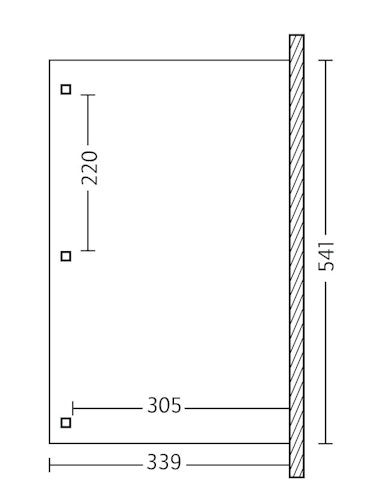Skan Holz Terrassenüberdachung Venezia mit Mittelpfosten Breite 541 cm