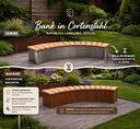 Vorschaubild Badeko Sitzbank „Modell Karlsruhe“ 200 cm aus Cortenstahl