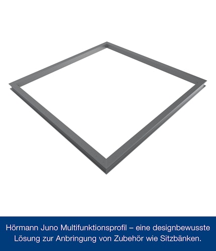 Hörmann Multifunktionsprofil für Gerätehaus Juno mit Flachdach