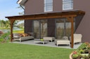 Vorschaubild Skan Holz Terrassendach Ancona Leimholz o. Mittelpfosten 648 cm