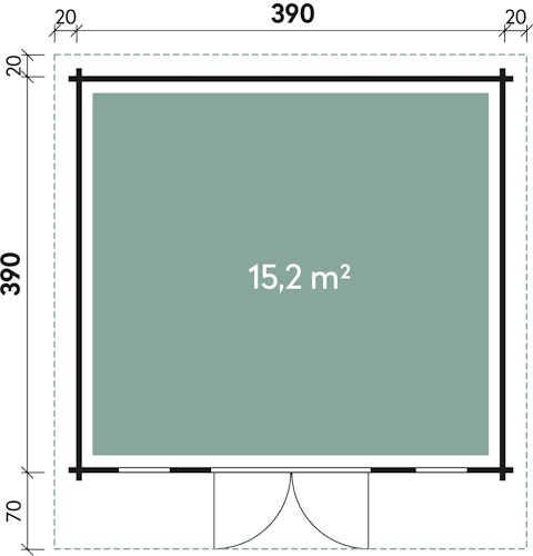 Wolff Finnhaus Gartenhaus Trondheim 70-C isolierverglast