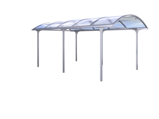 KGT Aluminium Carport Elbe mit Runddach