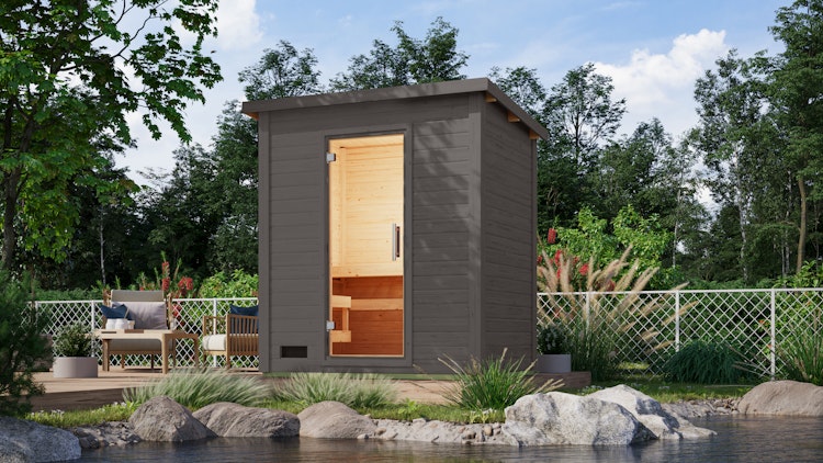 Karibu Gartensauna Saunahaus Caapi 2 inkl. gratis Sauna-Zubehörset im Wert von 234,94 €