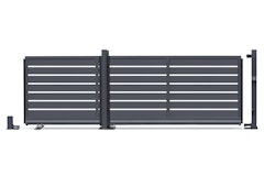 dz VIDUAL Slide Schiebetor Line 150 x 20 mm Rechteckprofil  Distanz 28 mm Zubehörbild