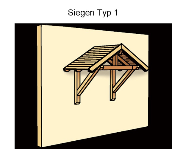 Skan Holz Satteldach Vordach Einzeltür Siegen