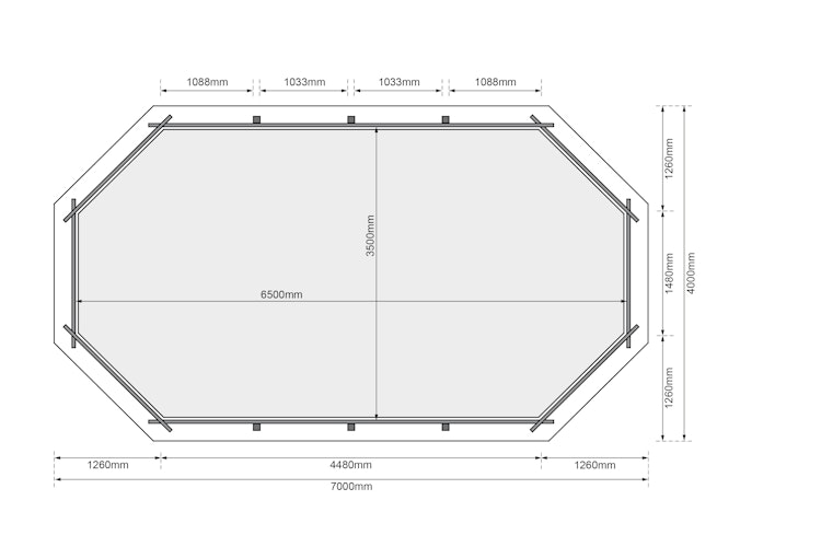 Karibu Pool Modell 5 Classic A 700 x 400 cm - kesseldruckimprägniert Aktionsangebot