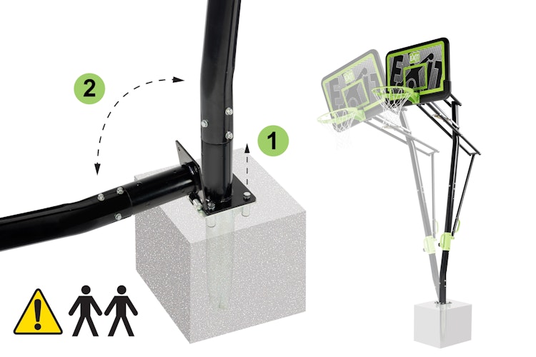 EXIT Basketballkorb Galaxy Inground Basket Black Edition