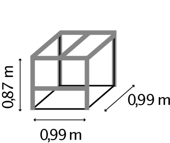 Vitavia Komposter Tomma mit herausnehmbarer Seitenklappe und Klappdeckel