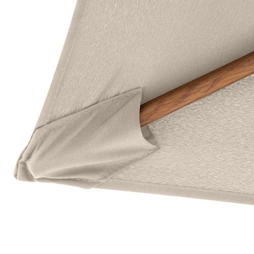 doppler Mittelmastschirm LIFE Woodstyle 305 Lift, Aluminium Holzoptik / 100 % Polyester 180 g/m² 