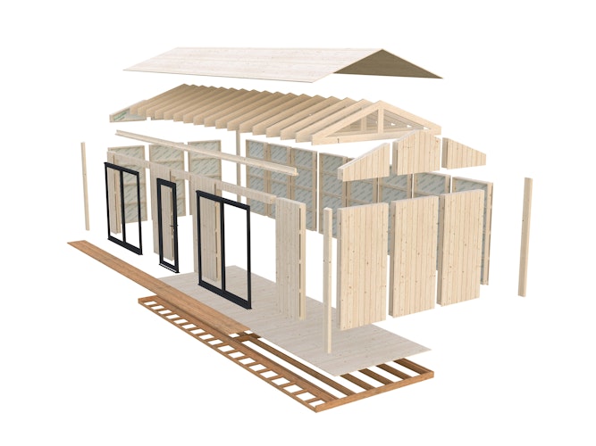 Palmako Gartenhaus Rebekka 22,4 m² - 160 mm