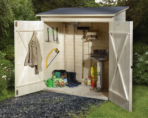 Weka 14 mm Garten- und Terrassenschrank 361 mit Flachdach