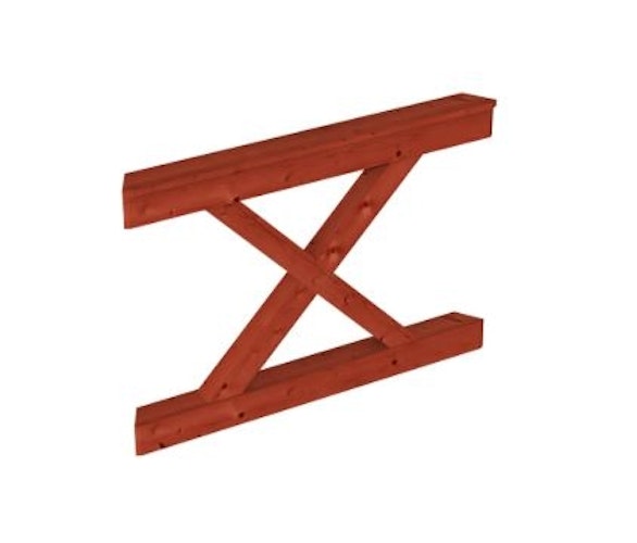 Skan Holz Brüstung Andreaskreuze Pavillon Colmar