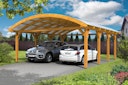Vorschaubild Skan Holz Franken - Bogendach Doppelcarport aus Leimholz Breite 635 cm